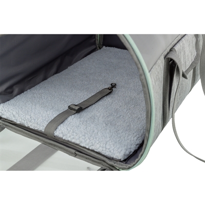 TRIXIE Hondentas Dillon Grijs/Mintgroen 54×32×33 cm – Meshmateriaal