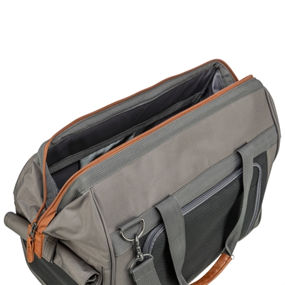 TRIXIE hondentas Finlay zwart/grijs 43×26×32 cm – met metalen versteviging
