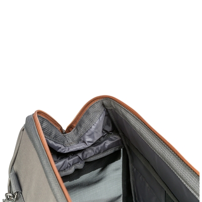 TRIXIE hondentas Finlay zwart/grijs 43×26×32 cm – met metalen versteviging