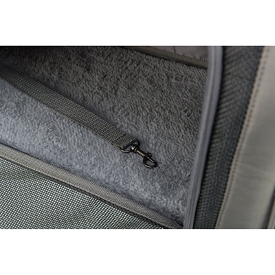 TRIXIE hondentas Finlay zwart/grijs 43×26×32 cm – met metalen versteviging