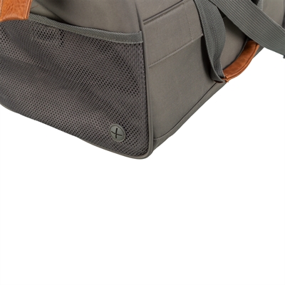 TRIXIE hondentas Finlay zwart/grijs 43×26×32 cm – met metalen versteviging