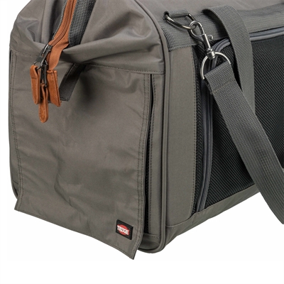 TRIXIE hondentas Finlay zwart/grijs 43×26×32 cm – met metalen versteviging