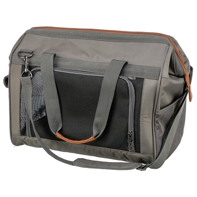 TRIXIE hondentas Finlay zwart/grijs 43×26×32 cm – met metalen versteviging