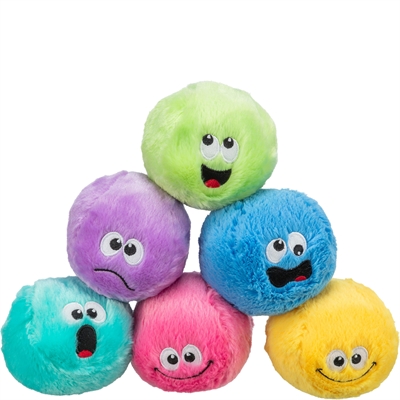 TRIXIE Hondenbal Pluche - 95% gerecycled, met piep en zacht - assorti - 10 cm