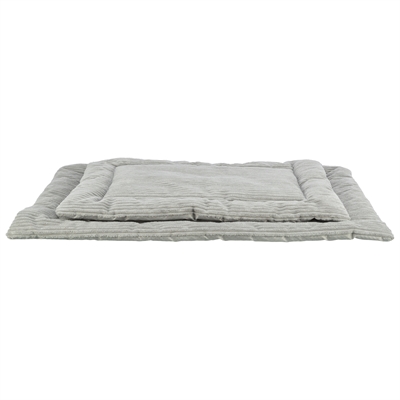 TRIXIE Ligmat Jonna - Comfortabele 4 cm vulling | Ribfluweel grijs - 90x65 cm