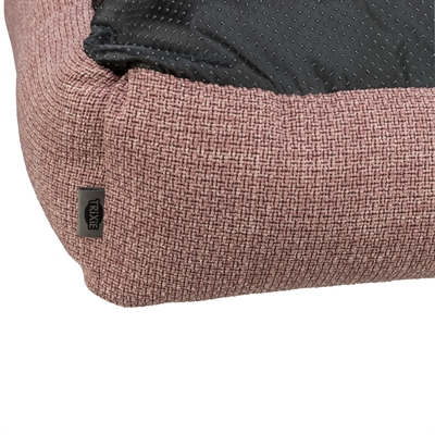 TRIXIE Hondenmand Viviana zachte meubelstof, vormvast polyestervlies & wasbare hoes - oudroze - 80x60 cm