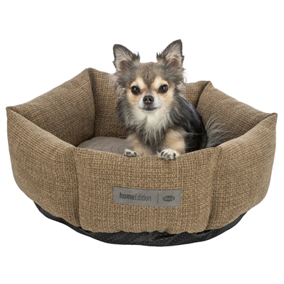 TRIXIE Hondenmand Viviana Zachte meubelstof | Afneembare wasbare hoes - Bruin - 50x50 cm