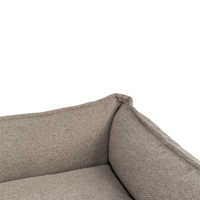 TRIXIE Hondenmand Liano Hoekig zachte meubelstof & schuimvulling - Taupe - 80x65 cm