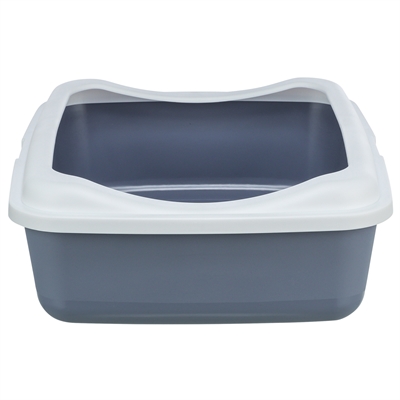 TRIXIE kattenbak Classic paars/wit 37×48×15 cm – open met rand