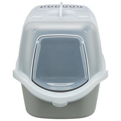 TRIXIE Kattenbak Vico Open Top 56×40×40 cm – Lichtgrijs/Wit