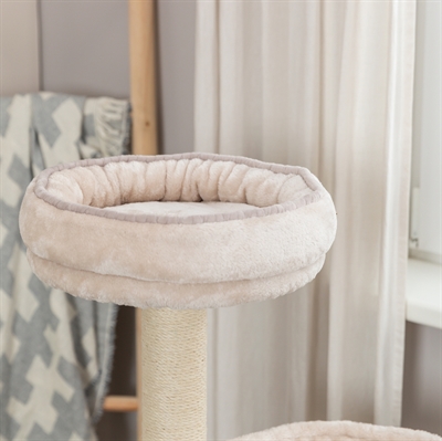 TRIXIE Krabpaal Alessia 65×38×114 cm – Lichtgrijs/Zand