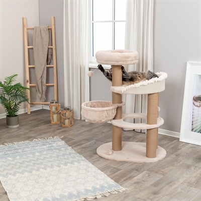 TRIXIE Krabpaal Boho Filippo Beige 77×58×114 cm – Luxe met Mandjes