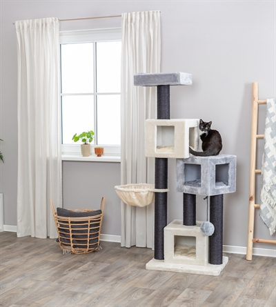 TRIXIE Kratzbaum Enzo 60×50×156 cm - Creme/Grau/Schwarz