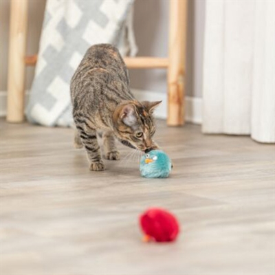 TRIXIE Kattenspeeltje Ratelbal Pluche met ratel - Assorti - 6 cm