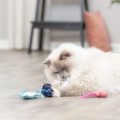 TRIXIE Kattenspeeltje Zeedier Pluche Met Catnip 5-8 cm – Assorti