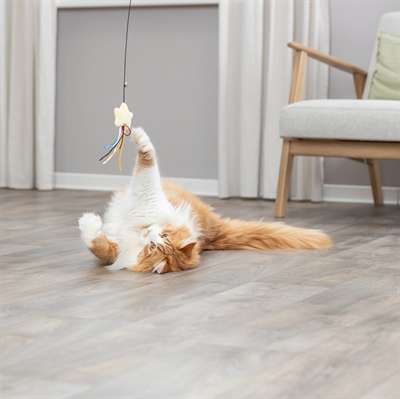 TRIXIE Kattenhengel Ster - Pluche met catnip en belletje - 46 cm
