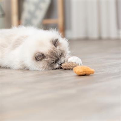 TRIXIE Kattenspeelgoed Beer Pluche gevuld met catnip - assorti - 8 cm