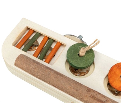 TRIXIE Snackspeelgoed Hout 25×9×4 cm – Intelligentiespel voor vogels