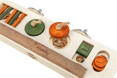 TRIXIE Snackspeelgoed Hout 25×9×4 cm – Intelligentiespel voor vogels