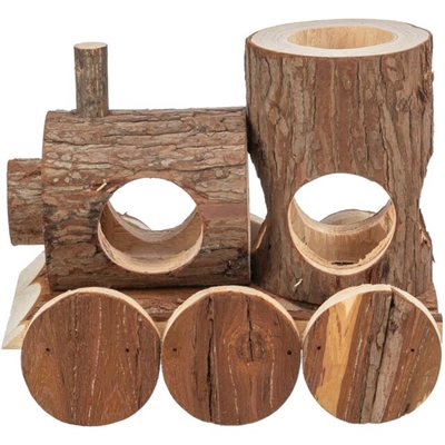 TRIXIE Speelhuisje Trein Levin voor Muizen 17×12×14 cm – Schorshout