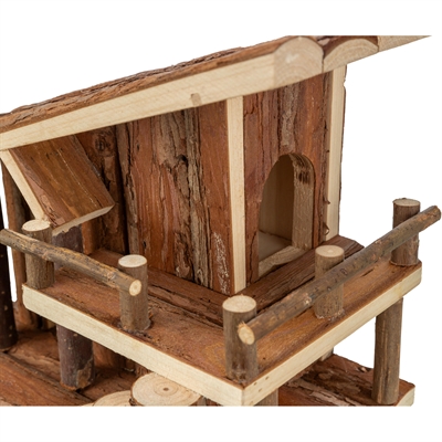 TRIXIE Huis Jule Schorshout 25×18×21 cm – Speelhuisje voor Hamsters