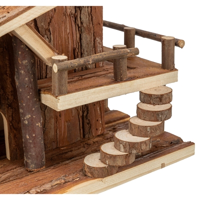 TRIXIE Huis Jule Schorshout 25×18×21 cm – Speelhuisje voor Hamsters