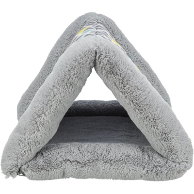 TRIXIE Tent Sunny Cavia/Dwergkonijn Grijs 44×40×33 cm – Comfortabel Schuilhuis