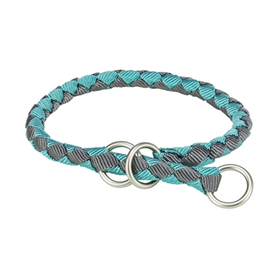 TRIXIE Halsband Hund Cavo Halbslip Aqua/Graphit 30-36×1,2 cm