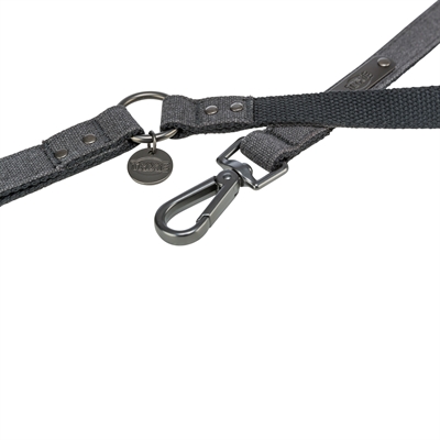 Trixie Hondenriem 120×1,3 cm – Verstelbaar Katoen Zwart