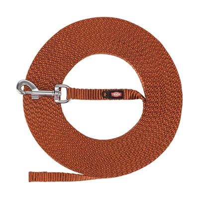 TRIXIE Hondenriem Sleeplijn Extra Licht - voor kleine honden - Roest - 15 m x 1 cm