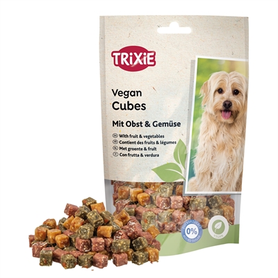 TRIXIE Vegane Hundekekse Vegane Würfel 6x100 gr - Mit Obst und Gemüse