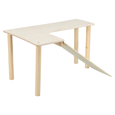 TRIXIE Platform met helling voor muizen en hamsters | Onbehandeld hout - natuurlijk - 47x30x25 cm