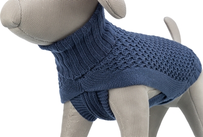 TRIXIE Hondentrui Norwood Warme katoen-wol mix | Ruime beenuitsnijding - Blauw - 30 cm