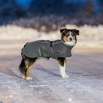 TRIXIE Hondenjas Limoux - Waterafstotend, Winddicht & Reflecterend - Steengrijs - 50 cm