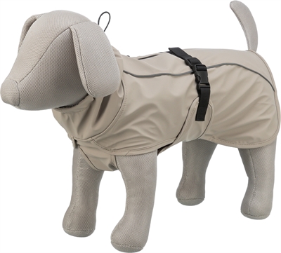 TRIXIE Regenjas Husum Zand 40×cm – Hond met Col en Buikflap