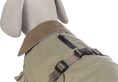 TRIXIE Hondenjas Hermy Waterafstotend, uitneembare voering en reflecterend - Olijfgroen - 28 cm