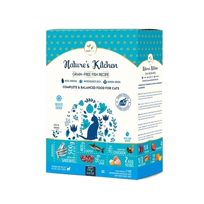 Pawfect gevriesdroogde kattenvoeding vis 250 gr – graanvrij