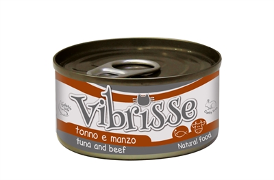 VIBRISSE Cat Natvoer Tonijn/Rund 24×70 gr – Zonder Kunstmatige Toevoegingen