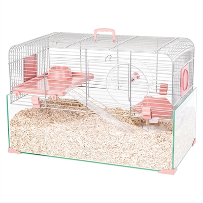ZOLUX Knaagdierkooi Panas Roze 52×35×29 cm – Hamsterkooi
