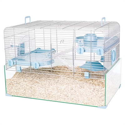 ZOLUX Knaagdierkooi Panas Blauw 59×40×39 cm – Hamsterkooi