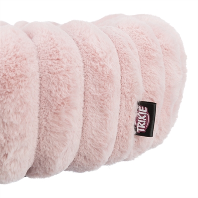 TRIXIE Hondenmand Lonni Rond - zacht pluche corduroy, afneembare wasbare hoes & antislip - Roze - 60x60x13 cm