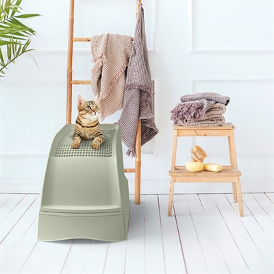 IMAC Kattenbak Frida Groen 56×40×43,5 cm – Uitschuifbare lade