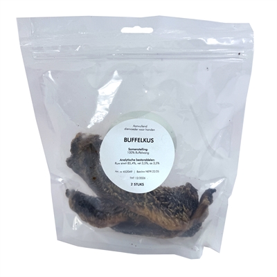 PETSNACK hondensnack Buffelkus 100% buffelwang – 2 st