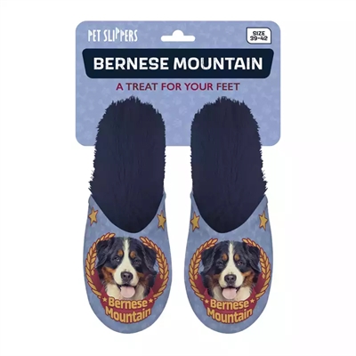 MERKLOOS pantoffel Bernese Mountain Dog donkerblauw 39-42 cm – dierenprint