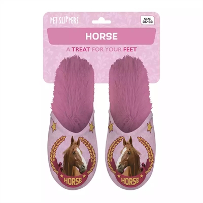 MERKLOOS pantoffel Horse Roze 35-38 cm – dierenprint