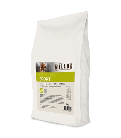 MILLOR hondenvoer PREMIUM PRESSED ADULT SPORT 4 kg – Volledig diervoeder