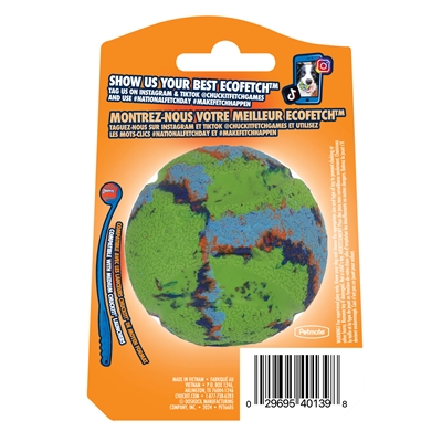 CHUCKIT Hondenbal EcoFetch Ball Gerecycled - Drijvend, gerecycled rubber | M 6,4 cm