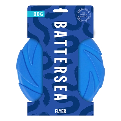 BATTERSEA hondenfrisbee Foam Flyer Blauw 24×24 cm – Lichtgewicht