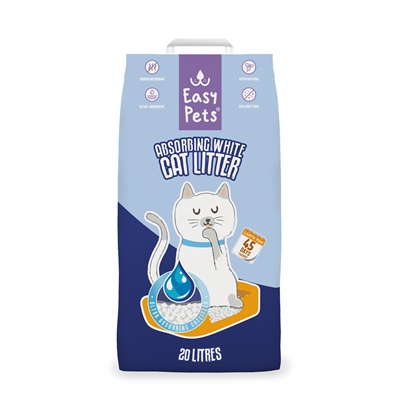 EASYPETS kattenbakvulling Absorbing White 20L – 100% natuurlijk