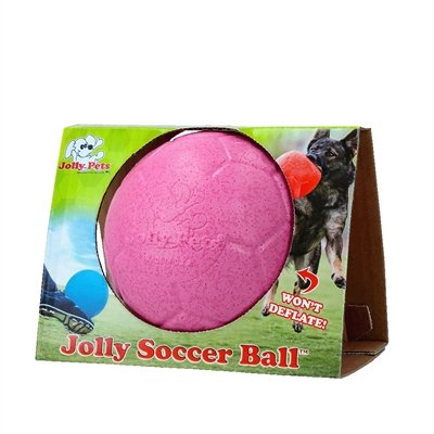 JOLLY Hondenbal Soccer Ball - Ultra-stevig, drijvend - Roze - 15 cm